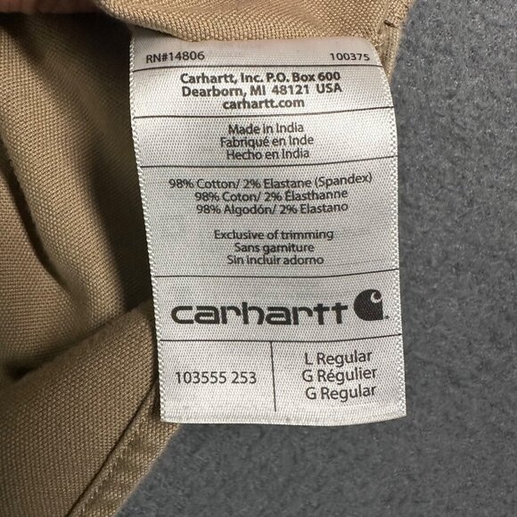 Carhartt Mens L Rugged Flex Short Sleeve Button Down Work Shirt 103555 253 - Picture 7 of 10